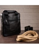 Фотография Кожаная черная сумка формата A4 BX8809A