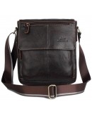 Фотография Удобная сумка мужская коричневая на плечо Cross 7700