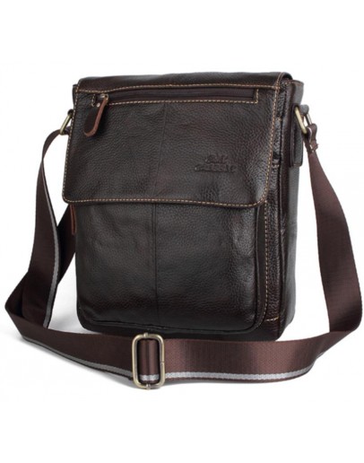 Фотография Удобная сумка мужская коричневая на плечо Cross 7700
