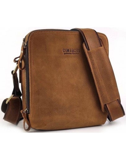 Фотография Коричневая сумка на плечо из натуральной кожи CS3070