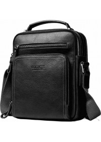 Черная кожаная мужская сумка на каждый день CS3061
