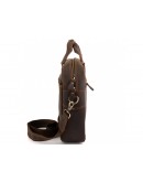 Фотография Сумка деловая кожаная винтажная коричневая Tiding Bag D4-005R