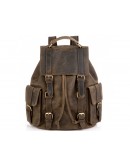 Фотография Винтажный кожаный коричневый рюкзак Tiding Bag D4-011R