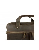 Фотография Сумка кожаная для ноутбука коричневая винтажная Tiding Bag D4-012R