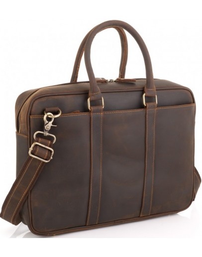 Фотография Винтажная коричневая мужская сумка Tiding Bag D4-023R
