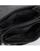 Фотография Кожаная мужская черная сумка на плечо - планшетка DOR FLINGER DF070ABLACK