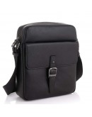 Фотография Кожаная мужская черная сумка на плечо DOR FLINGER DF2019932ABLACK