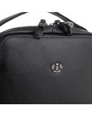 Фотография Кожаная черная мужская сумка на плечо - барсетка DOR FLINGER DF2020802ABLACK