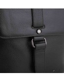 Фотография Черная кожаная мужская сумка на плечо DOR FLINGER DF8130DBLACK
