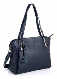 Синяя женская кожаная сумка Riche F-A25F-FL-89055WBL