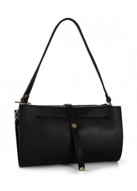 Кожаная женская черная сумка на плечо Grays F-FL-BB-7090A