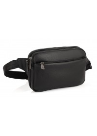 Кожаная черная сумка на пояс и на грудь Tarwa FA-0741-3md