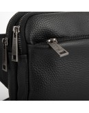 Фотография Кожаная черная сумка на пояс и на грудь Tarwa FA-0741-3md
