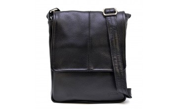 Черная мужская сумка на плечо кожаная Tarwa FA-1301-3md