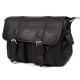 Мужская вместительная кожаная черная сумка на плечо Tarwa FA-6690-4lx