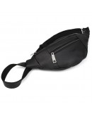 Фотография Кожаная черная сумка мужская на пояс Tarwa FA-8040-3md