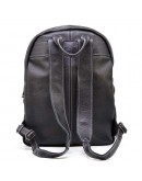 Фотография Кожаный черный рюкзак с белой ниткой TARWA FAw-7273-3md