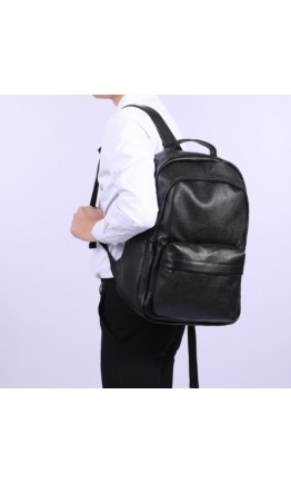 Черный кожаный рюкзак для мужчин Tiding Bag FL-TRCH-008A