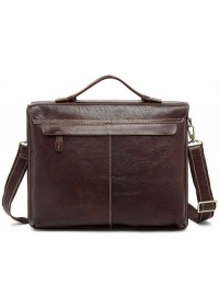 Кожаный мужской коричневый добротный портфель fr1700