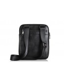 Фотография Мужская черная кожаная сумка на плечо FZ-012-3