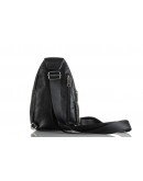 Фотография Черный кожаный мужской небольшой удобный слинг Zagora FZ-911-1