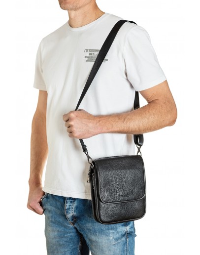 Фотография Кожаная небольшая мужская сумка на плечо FZ-013-2