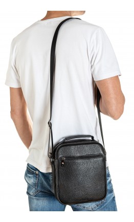 Мужская кожаная сумка на плечо - вместительная барсетка FZ-022