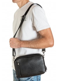 Мужская удобная кожаная сумка на плечо - барсетка FZ-31
