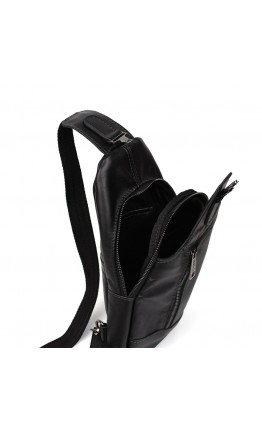 Кожаный мужской рюкзак - слинг на одно плечо Tarwa GA-0116-3md
