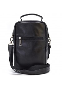Кожаная черная мужская сумка на плечо с ручкой Tarwa GA-0120-4lx