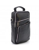 Фотография Кожаная черная мужская сумка на плечо с ручкой Tarwa GA-0120-4lx