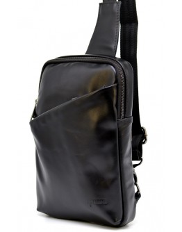 Черный мужской кожаный удобный слинг Tarwa GA-0204-3md
