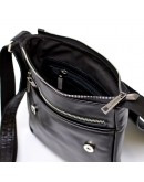 Фотография Черная кожаная мужская сумка на плечо Tarwa GA-1301-4lx