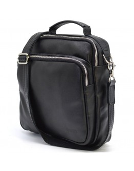 Мужская кожаная сумка на плечо - черная барсетка Tarwa GA-6018-4lx