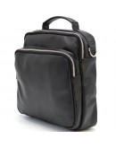 Фотография Мужская кожаная сумка на плечо - черная барсетка Tarwa GA-6018-4lx