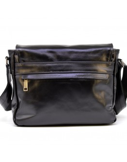 Кожаная черная мужская вместительная сумка на плечо Tarwa GA-6046-3md