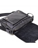 Фотография Кожаная черная мужская вместительная сумка на плечо Tarwa GA-6046-3md