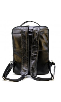 Кожаный мужской черный оригинальный рюкзак Tarwa GA-7284-3md