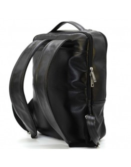Мужской черный удобный кожаный рюкзак Tarwa GA-7287-3md