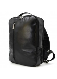Мужской черный удобный кожаный рюкзак Tarwa GA-7287-3md