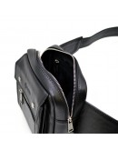 Фотография Мужская кожаная черная вместительная сумка на плечо TARWA GA-7777-4lx