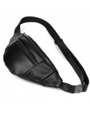 Фотография Кожаная черная сумка мужская на пояс Tarwa GA-8040-3md