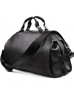 Кожаная черная дорожная спортивная сумка Tarwa GA-9552-4lx