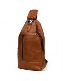 Фотография Кожаный мужской рюкзак - слинг на одно плечо Tarwa GB-0116-3md