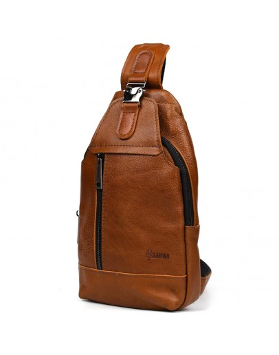 Фотография Кожаный мужской рюкзак - слинг на одно плечо Tarwa GB-0116-3md