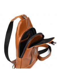 Кожаный мужской рюкзак - слинг на одно плечо Tarwa GB-0116-3md