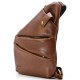 Коричневая сумка - слинг из мягкой телячьей кожи наппа Tarwa GB-6402-3md