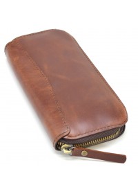 Кожаный коричневый мужской клатч - кошелек TARWA GB-711-3md
