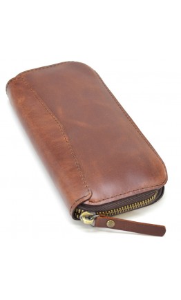 Кожаный коричневый мужской клатч - кошелек TARWA GB-711-3md