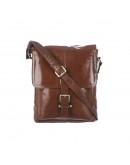 Фотография Кожаная коричневая мужская фирменная сумка на плечо Ashwood BENJAMIN CHESTNUT